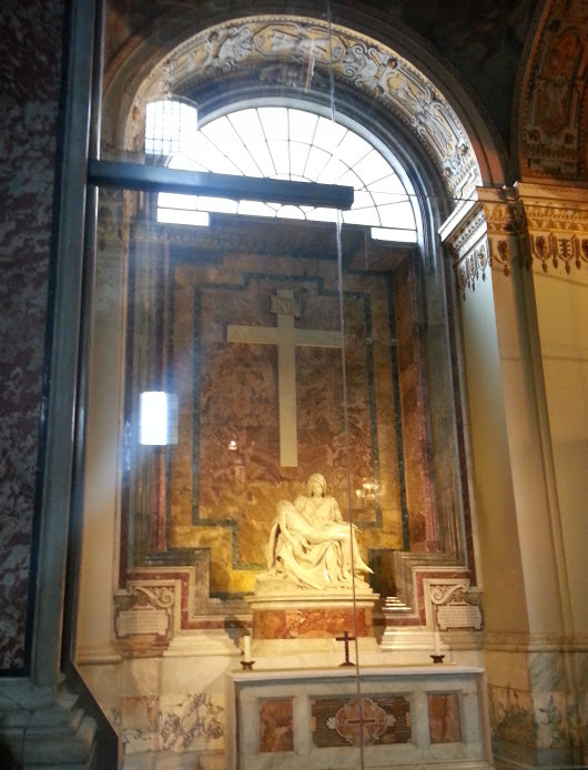 Pietà. I completely forgot this sculpture was housed in St. Peter's Basilica (oops) so when I entered the church and saw it right away, I literally said, "Oh my God."