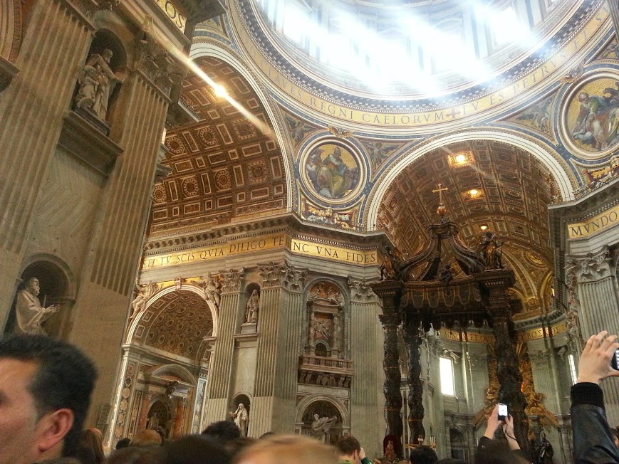 St. Peter's Basilica is the largest church in the world. So happy to be here!
